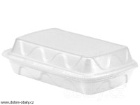 Lunch box jednodílný 240x155x70 mm pěnový PS