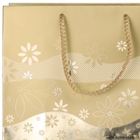 Luxusní dárková papírová taška L zlatá 20950