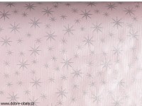Luxusní dárkový balicí papír TWINKLING STARS růžový
