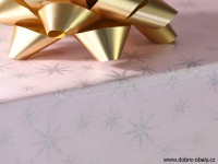Luxusní dárkový balicí papír TWINKLING STARS růžový