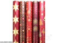 Luxusní vánoční balicí papír ROUGE stromky