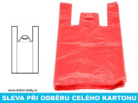Mikrotenové tašky 10 kg červené HDPE 100 ks, karton