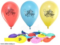 Nafukovací balónky HAPPY BIRTHDAY, 100ks