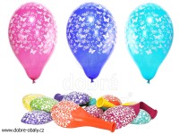 Nafukovací balónky s potiskem MOTÝLKŮ, 10 ks Happy-Party