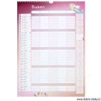 Nástěnný rodinný plánovací kalendář 2024