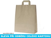 Papírová taška bez tisku PŘÍRODNÍ 320x160x420 mm, karton