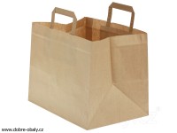 Papírová taška TakeAway bez tisku PŘÍRODNÍ 317x218x245 mm