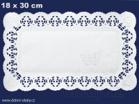 Papírové krajky cukrářské hranaté 18 x 30 cm W, 100 ks