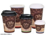 Papírový kelímek na caffe latte 280 ml (0,2 l) COFFEE TO GO, karton
