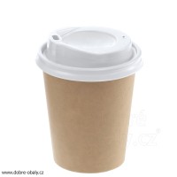 Papírový kelímek na caffe latte 280 ml (0,2 l) HNĚDÝ, karton