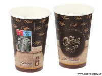 Papírový kelímek na cappuccino 330 ml (0,3 l) COFFEE TO GO