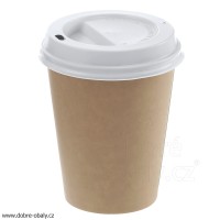 Papírový kelímek na cappuccino 420 ml (0,35 l) HNĚDÝ