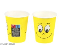 Papírový kelímek na kávu 280 ml (0,2 l) SMILING FACE, karton