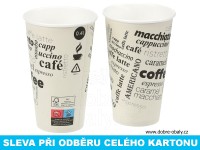Papírový kelímek na kávu 500 ml (0,4 l) CAFÉ, karton