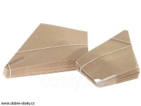 Papírový kornout na hranolky a dip přírodní STŘEDNÍ 350 ml