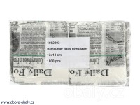 Papírový sáček na HAMBURGER malý potisk noviny 130 x 123 mm
