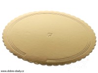 Pevná dortová podložka kopretina ZLATÁ 36 cm