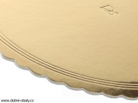 Pevná dortová podložka kopretina ZLATÁ 36 cm