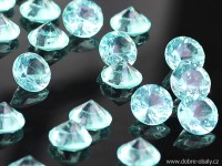 Plastové dekorační diamanty TYRKYSOVÉ 20 mm 