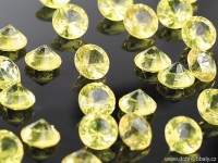 Plastové dekorační diamanty ŽLUTÉ 20 mm