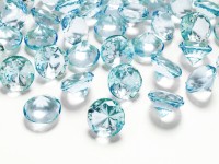 Plastové diamantové konfety TYRKYSOVÉ 12 mm, 100 ks 