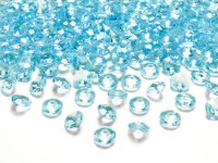Plastové diamantové konfety TYRKYSOVÉ 12 mm, 100 ks 