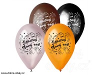 Potištěné balónky ŠŤASTNÝ NOVÝ ROK, 10 ks Happy-Party