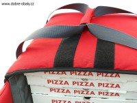 Rozvážková termo taška na pizzu 41x55x36cm červená