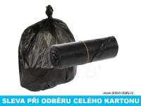 Sáčky 50x60 cm černé HDPE 50ks/role BEZ PŘEBALU, karton