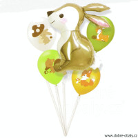 SADA balónků zvířátka - ZAJÍC 24220, 5 ks
