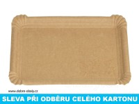 Tácek papírový KRAFT č. 5 - 16 x 23 cm HNĚDÝ, karton
