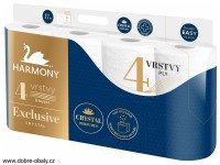 Toaletní papír Harmony CRYSTAL 4 vrstvý parfémovaný, 8 ks