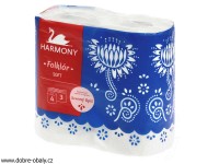 Toaletní papír Harmony Soft 3 vrstvý extra bílý, 4 ks