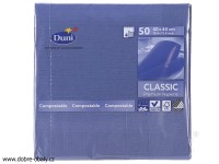 Ubrousky Duni Classic 4-vrstvé 40x40 cm DARK BLUE, 50 ks 