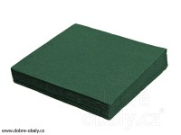 Ubrousky tmavě zelené 33 x 33 cm 1-vrstvé, 100 ks