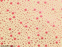 Vánoční kraftový papír SHINING MOMENTS - červené hvězdy
