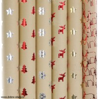 Vánoční kraftový papír SHINING MOMENTS - červený stromek