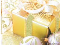 Vánoční papírová taška M 874485 glitter baňky - C