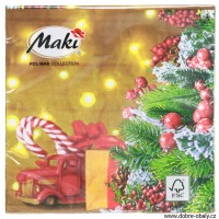 Vánoční ubrousky 3-vrstvé 20ks MAKI V025301