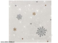 Vánoční ubrousky Dunilin 40x40 cm Glance GREY, 5 ks