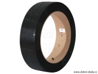 Vázací páska PP 15 x 0,8 mm / 1500 m / dutinka 406 mm černá