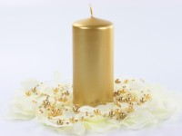 Zlatá válcová svíčka 60 x 120 mm